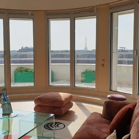 Panoramic View Of Paris Apartment