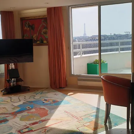 Panoramic View Of Paris Apartment