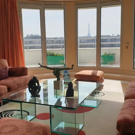 Panoramic View Of Paris Appartement Levallois-Perret
