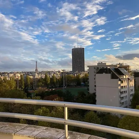 Panoramic View Of Paris Apartment *