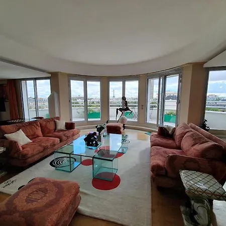 Panoramic View Of Paris Apartment *